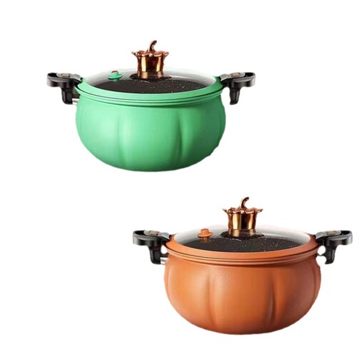 Home-use Microware Stone Non-stick Pumpkin Pot Multifunctional Soup Pot Pressure Cooker Compatible with Gas and Electric Stoves