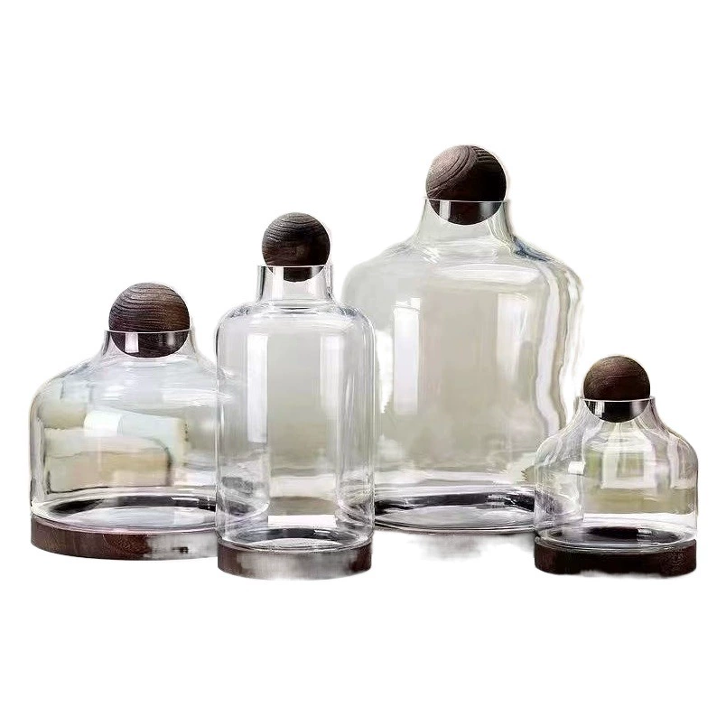 Микроландшафтный экологический бревенчатый аквариум с деревянной опорой для ленивых людей, офис, дом, балкон, ландшафтный дизайн, креативный круглый стеклянный аквариум