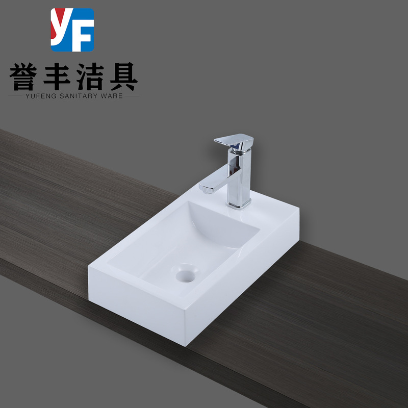 Wall-mounted artificial stone integrated wash basin microcrystalline stone table basin mini hanging basin bathroom balcony wash basin small size Wall-mounted artificial stone integrated wash basin microcrystalline stone table basin mini hanging basin bathroom balcony wash basin small size