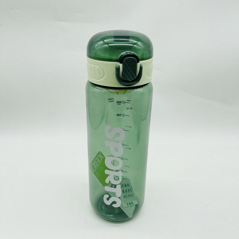 Xinbeidi espacio Copa Deportes Fitness Montañismo taza de plástico con escala hombres y mujeres estudiante taza de plástico con filtro