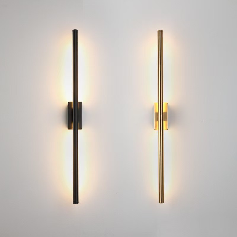 Diseñador minimalista lujoso sala de estar lámpara de pared de fondo pared dormitorio cabezal de cama hotel pasillo lámpara