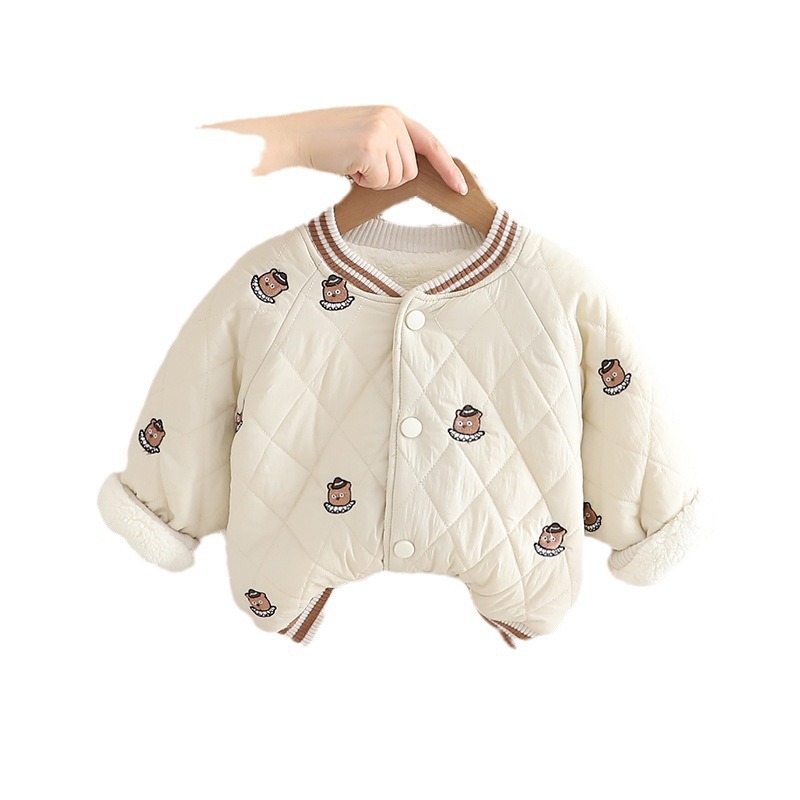 Ropa de invierno extranjera para bebés chaqueta de algodón para bebés con ropa de invierno de algodón para niñas engrosadas chaqueta de algodón de invierno