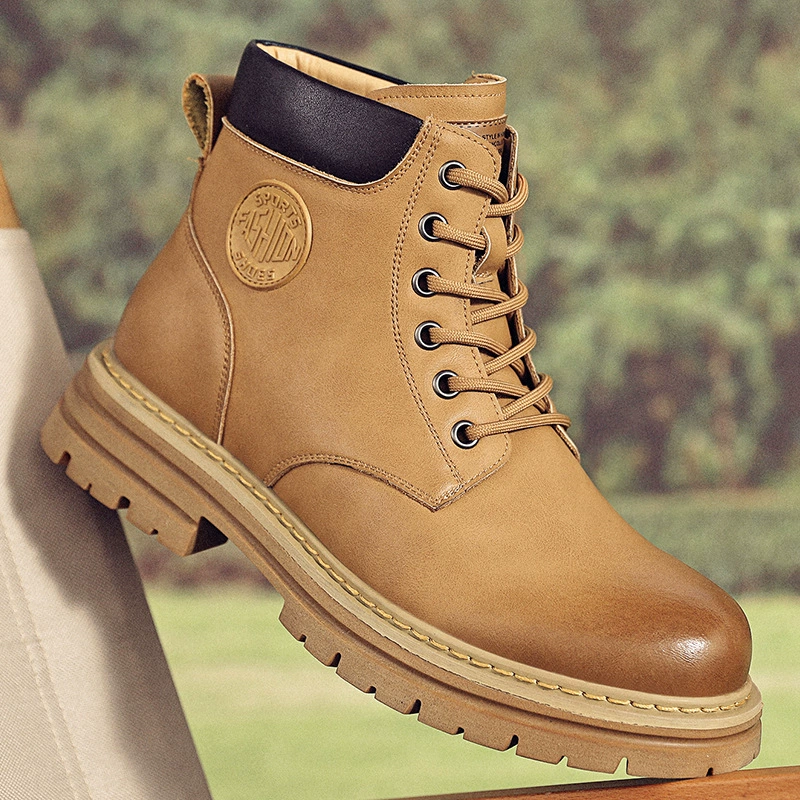 Martin сапоги мужской 2024 новый китайский сапоги британский стиль толстый подошв ретро