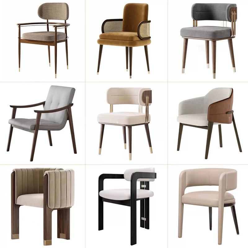 Light Luxury Italian-Style Tables and Chairs, Hotel Club Dining Chairs, Restaurant Private Room Chairs, Bentley Chairs, Apartment Guest Room Upholstered Chairs Light Luxury Italian-Style Tables and Chairs, Hotel Club Dining Chairs, Restaurant Private Room Chairs, Bentley Chairs, Apartment Guest Room Upholstered Chairs