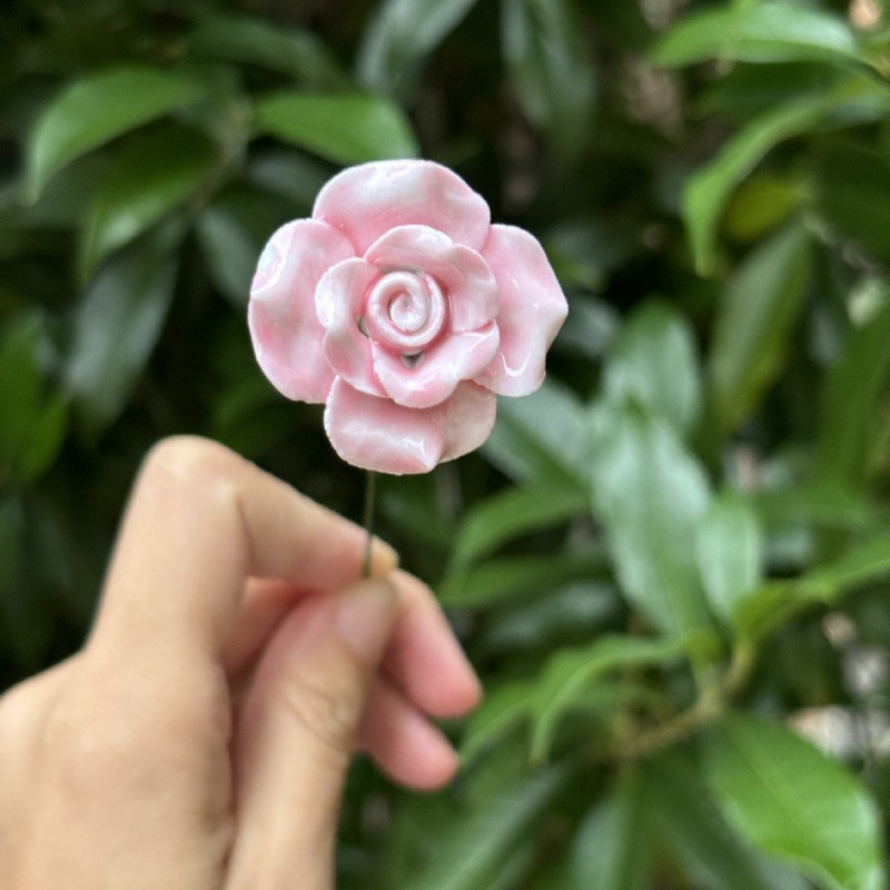 景德镇高温手工陶瓷花朵批发花瓶装饰花束送女友礼物|undefined