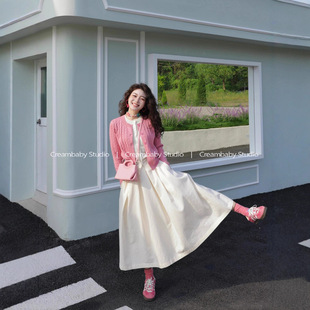 Creambaby Studio �������İ�ɫ���ް���ȹŮ��С���Ӵ�[���Lȹ