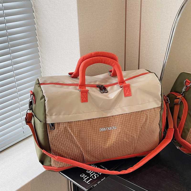 Expandable Travel Bag, Large Capacity, Lightweight Short-Distance Luggage Bag with Pull Rod, Dry and Wet Separation, Sports Yoga Fitness Bag Expandable Travel Bag, Large Capacity, Lightweight Short-Distance Luggage Bag with Pull Rod, Dry and Wet Separation, Sports Yoga Fitness Bag