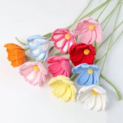 完成品雪五格桑花純手織りと模造花束バレンタインデークリスマスに花プレゼントを贈る