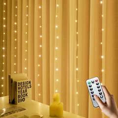 Cross-border factory direct supply USB remote control copper wire curtain light, popular room festival wedding celebration girl heart LED decorative light