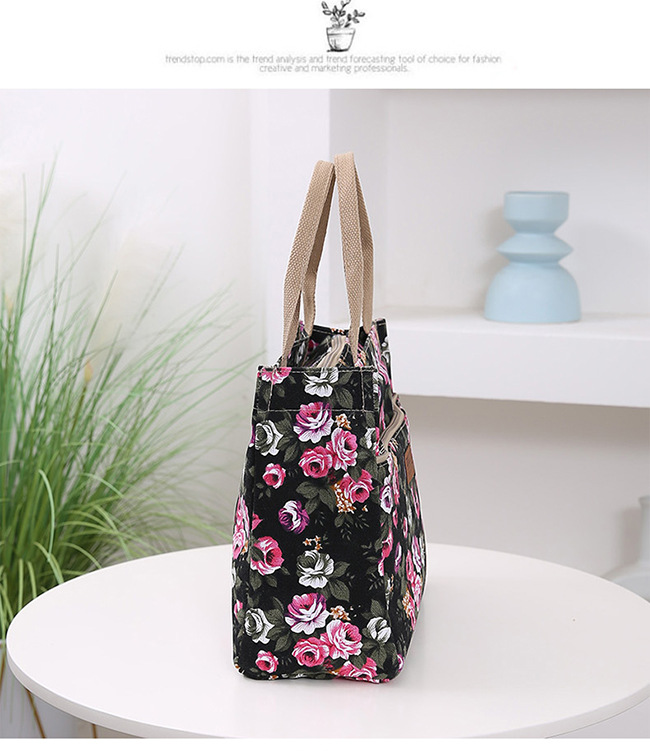 New Portable Canvas Large Bag Office Worker Tote Bag Ethnic Style Bag Large Capacity Document Bag