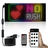 24*48 pixel advertising screen LED sticker hard screen mobile app Bluetooth programming intelligent control car sticker LED screen