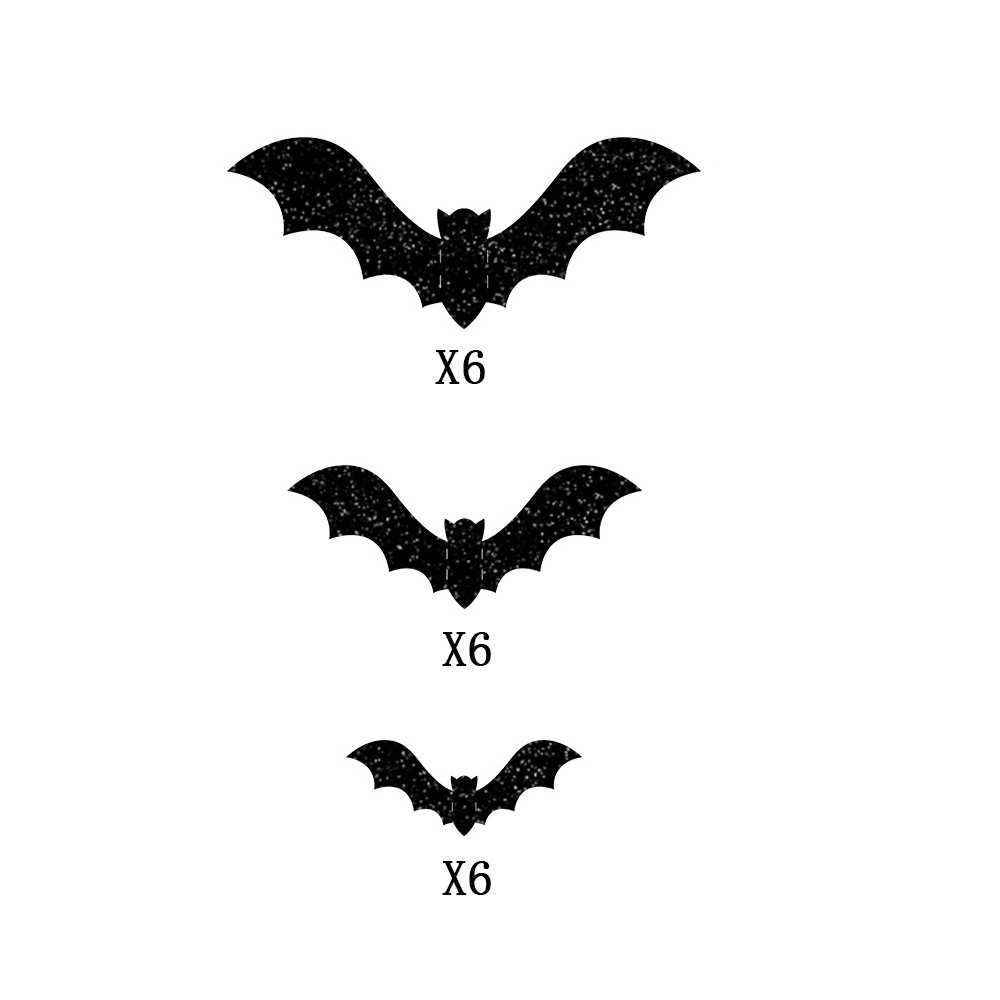 Fiesta de Halloween europea y americana decoración de pared ficha de murciélago fantasma ficha de pared estereoscópica ficha de pared ficha de pared ficha de decoración de Halloween