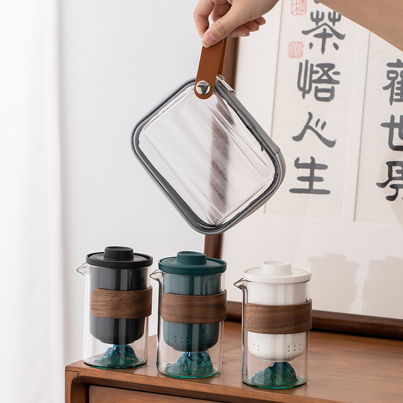 Black Taoyan Mountain Quick Cup Один горшок с четырьмя чашками для путешествий