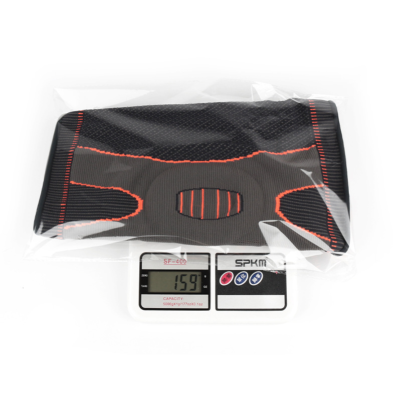 跨境运动护膝针织硅胶支撑加压护髌骨户外篮球骑行跑步护具装备