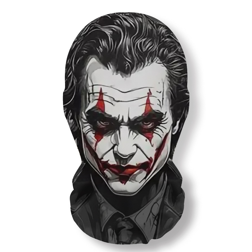 Máscara 3D de payaso para la cara completa, accesorios de terror para Halloween, máscara de broma para fiestas y bailes, protección UV