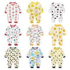 New Product Autumn/Winter Baby Long Sleeve onesie for infants, cartoon-style for spring/autumn, children's pure cotton crawling suit, one piece drop shipping