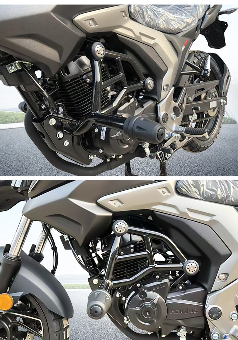 Suitable for Haojue Dl150 Bumper Front Bumper Dr160 Carbon Steel Anti-Fall Bar Motorcycle Competition Bar Modification Accessories