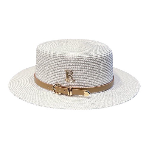 Internet celebrity rhinestone label straw hat for women summer beach sun hat straw sun protection hat French belt retro hat
