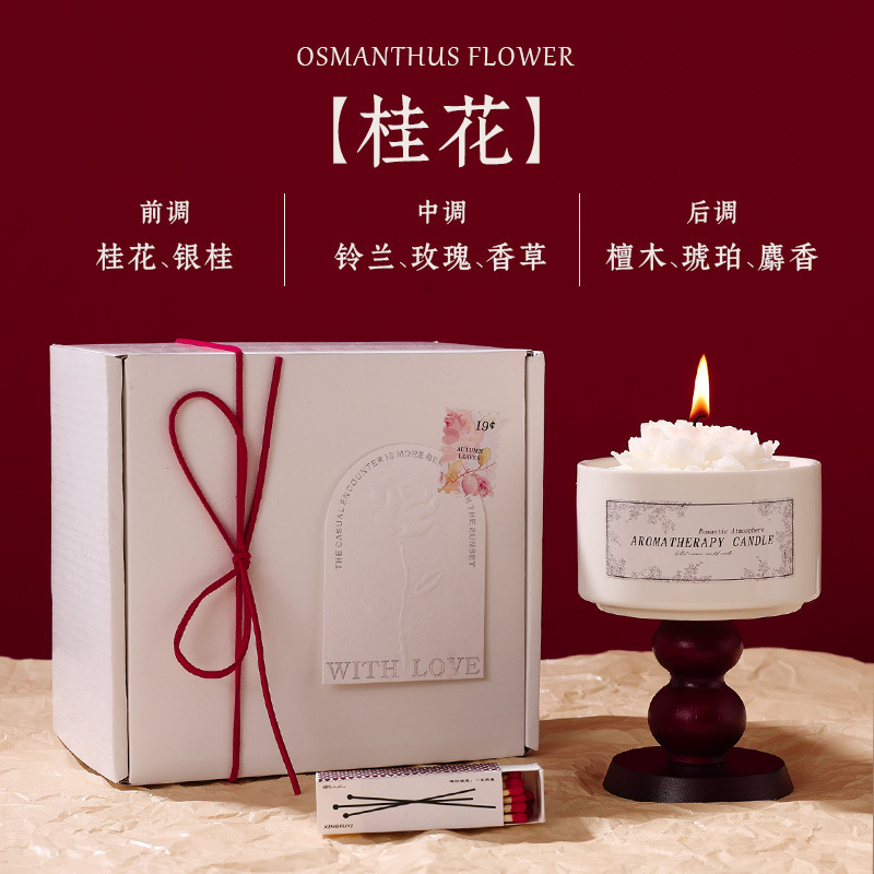 七夕情人节浪漫山茶花香薰蜡烛送女生日礼物高级感香氛摆件伴手礼|undefined