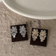 Super Flash Zircon Flower Tassel Earrings Women's Light Luxury High-end Sense Exquisite Elegant Personality Fashion All-match Earrings Earrings