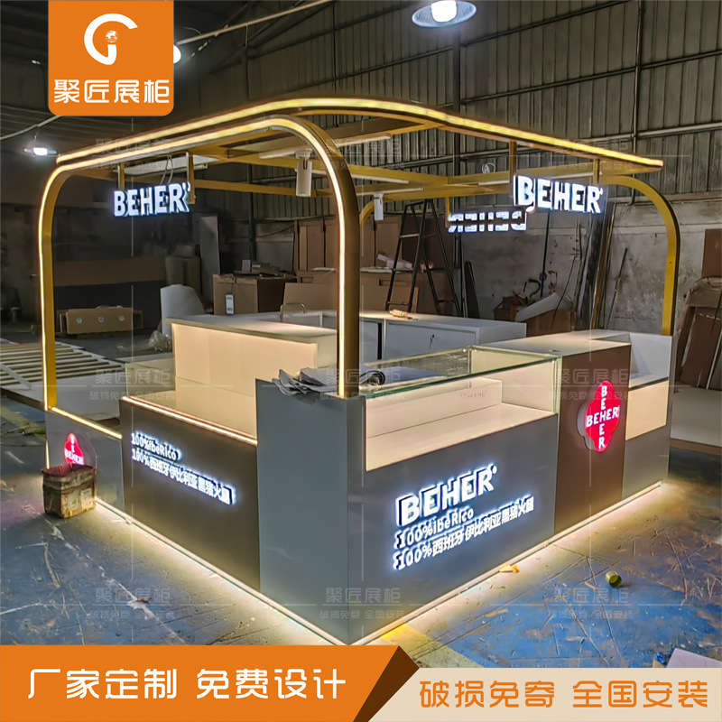 枸杞干果特产店铺展柜木质高柜红酒陈列柜食品展架中岛柜专业设计