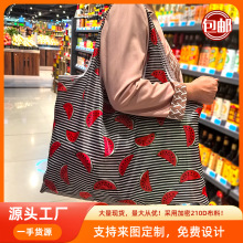 新款加大容量牛津布便携印花袋现货创意环保购物袋超市折叠购物袋