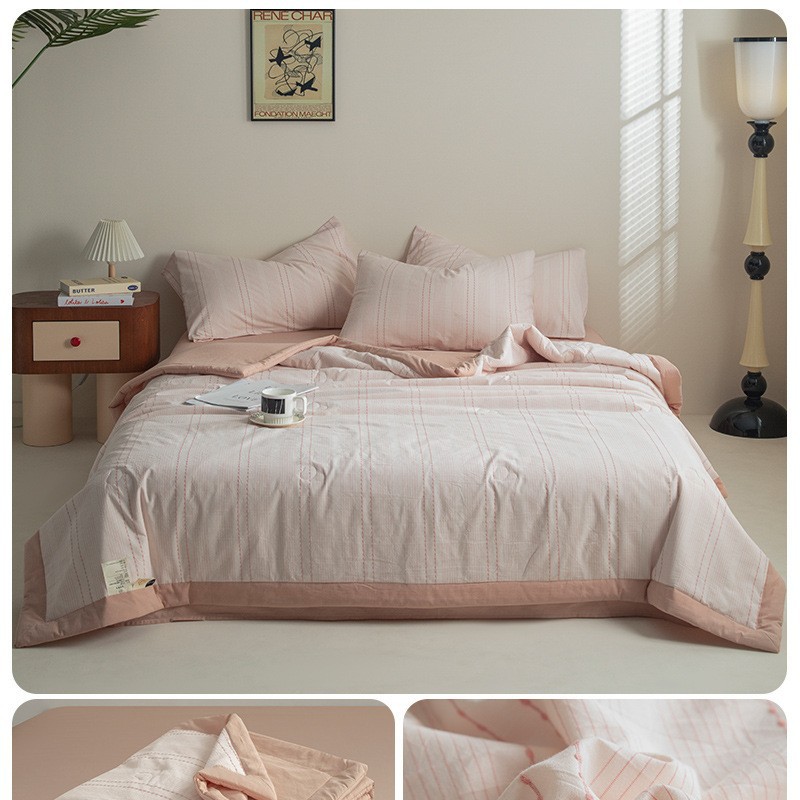 Edredón fresco de verano de algodón lavable a máquina edredón de aire acondicionado de algodón lavado individual dormitorio doble edredón de verano edredón fino de verano