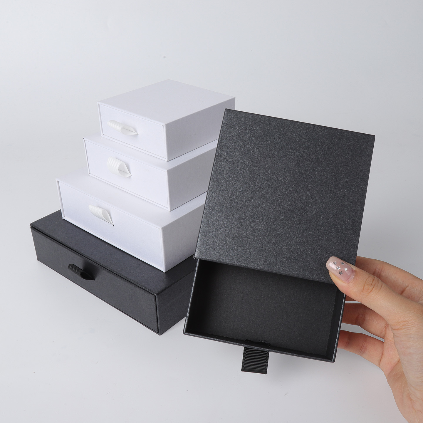 Caja para Joyas y Anillos Tipo Cajón de Papel Especial para Empaque de Joyas