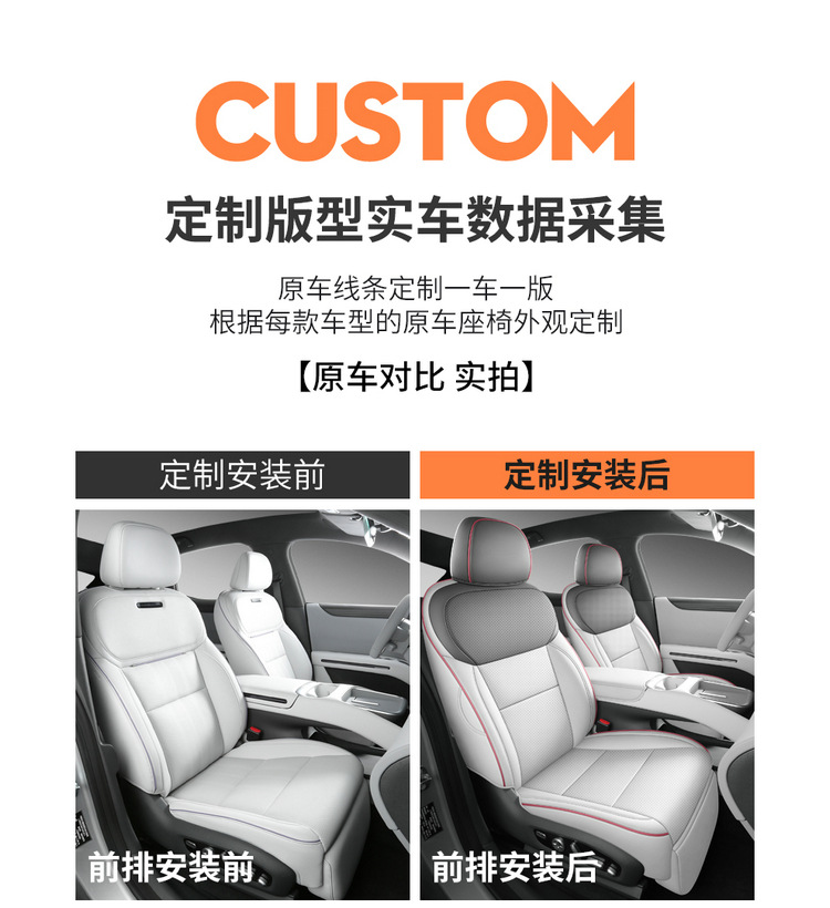 Xiaopeng MONA L03 Special Car Seat Cover, All-Season Universal Full-Coverage Cushion, Leather Breathable Perforated Seat Cover