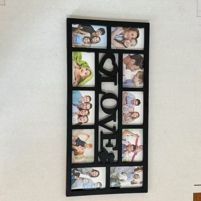 Love ten-hole photo frame combination photo frame LOVE letter one-piece creative wall-hanging photo frame plastic crafts wholesale Love ten-hole photo frame combination photo frame LOVE letter one-piece creative wall-hanging photo frame plastic crafts wholesale