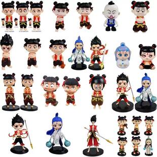 Trendy Super Cute Nezha and Ao Bing Model Figurine Nezha 2: the Magic Child Birthday Cake Decoration for Children