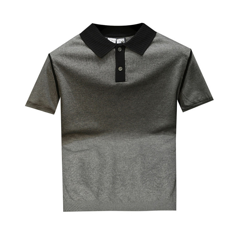 Polo camiseta de punto camiseta de manga corta camiseta de hombre paul línea tridimensional viejo qianfeng verano fábrica transfronteriza al por mayor