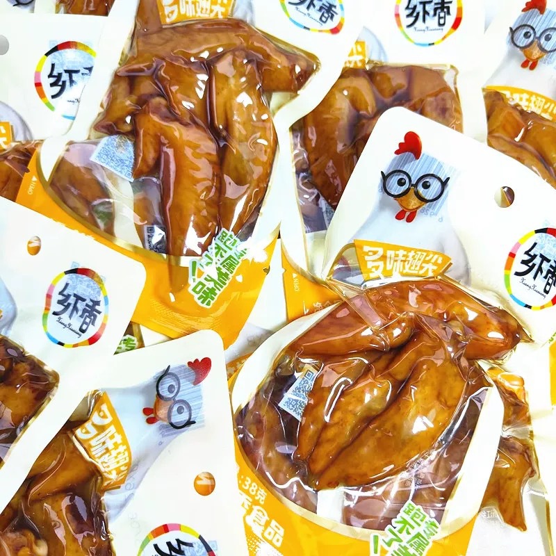乡下香多味翅尖38g*30包鸡翅尖开袋即食卤味休闲追剧小零食批发