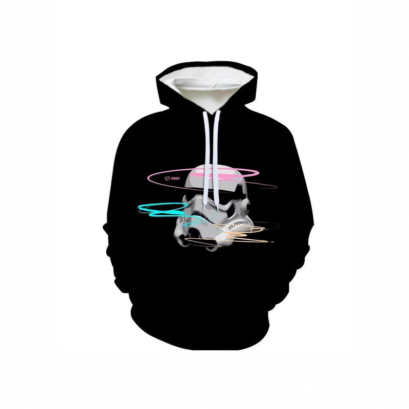 2025 Spring and Autumn Cross-Border Star Wars Printed Sweatshirts Casual Baseball Uniform Loose Hoodie Sweatshirt