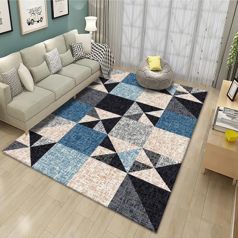 Alfombra nórdica sala de estar sofá mesa de café manta moderna minimalista Luz de lujo Casa dormitorio totalmente cubierto área grande puerta mat image 33