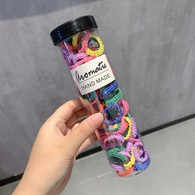 La banda de goma de los niños enlatados no duele el pelo cuerda de pelo del bebé banda de pelo de niña cuerda de pelo de alta elasticidad banda de goma cuerda de pelo de encaje