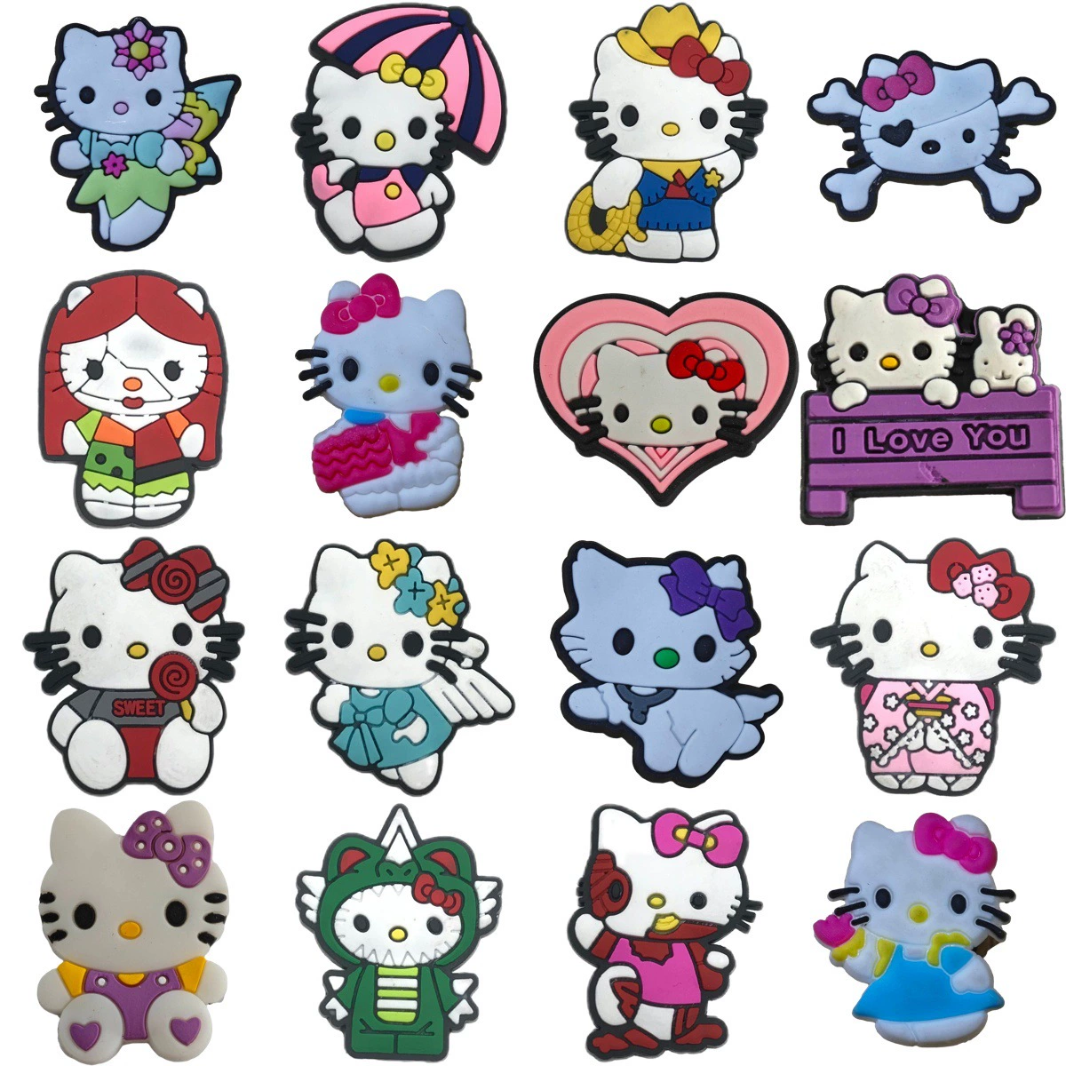 Hello Kitty, обувь, пряжка, мультяшный аксессуар, сумка, набор