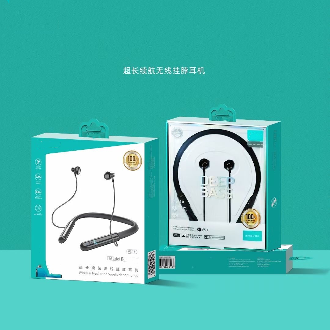 运动蓝牙耳机超长续航可插TF卡内存运动跑步蓝牙耳机