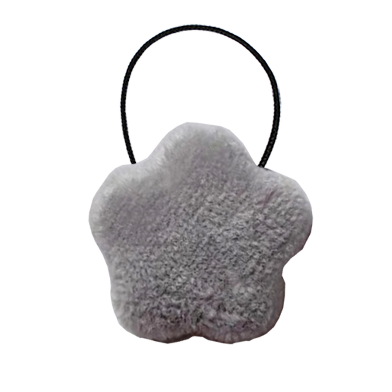 Серая меховая шарик в виде цветка сливы