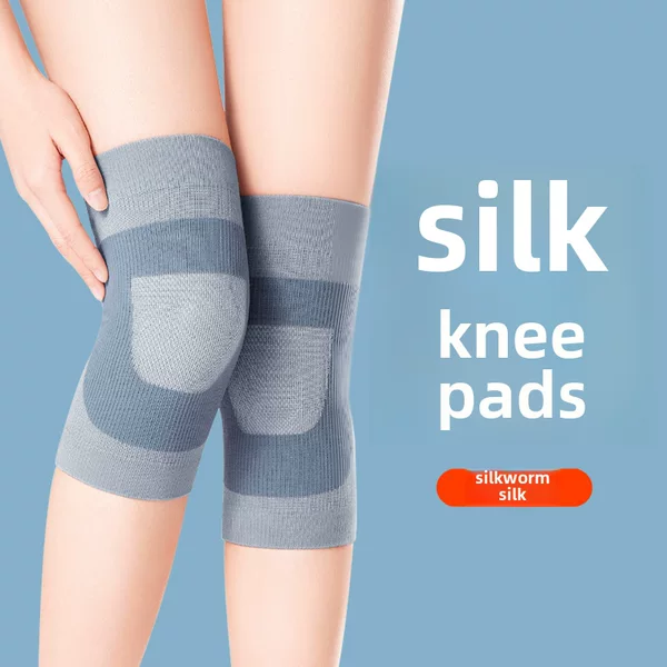 Japanese Silk Knee Pads to Heattech and Wear Inside for Sports Air-Conditioned Rooms, Squats, Running, Yoga Leg Pads, Shock-Absorbing and Non-Slip