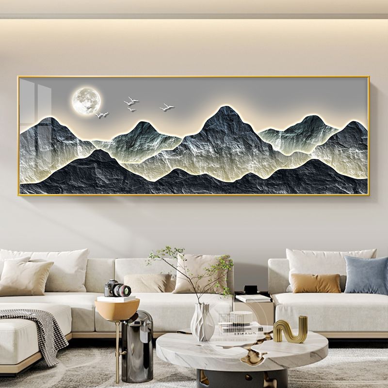 Liushui Shengcai sala de estar pintura decorativa nuevo sofá chino fondo pintura colgante de pared salón de té Zen pinturas murales paisajes