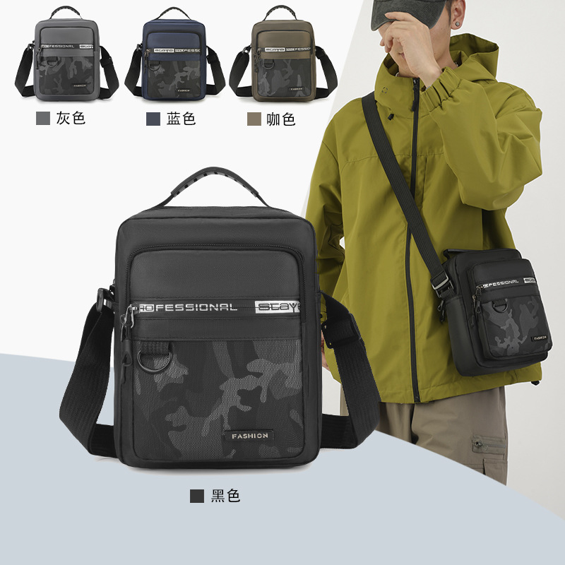 Bolso de mensajero al aire libre simple coreano Bolso de hombro de gran capacidad para hombres de moda Bolso de todo fósforo duradero para viajes de negocios