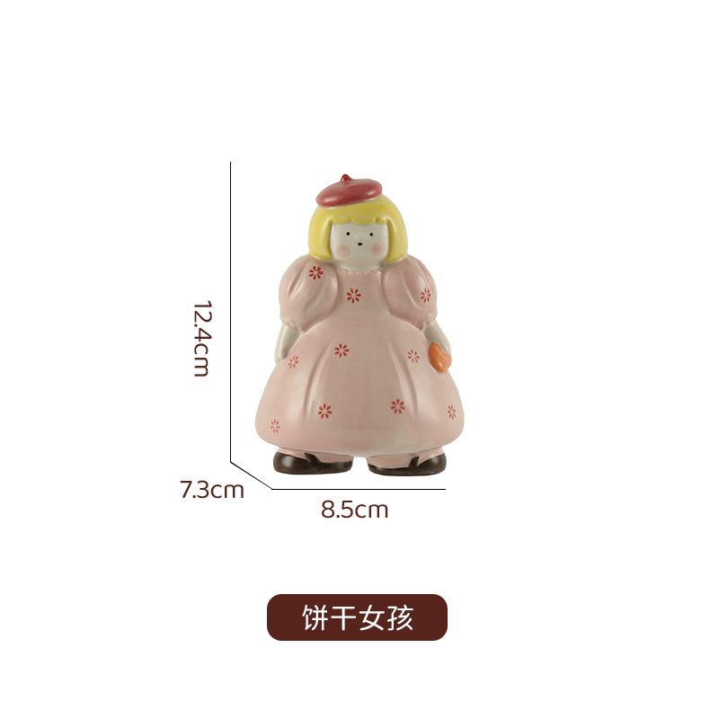 景德镇创意陶瓷家居摆件桌面装饰品电视柜入户玄关摆件卡通玩偶|undefined