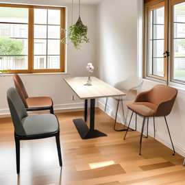 肯德基快餐厅桌子奶茶面馆小吃早餐麻辣烫食堂饭店餐桌椅分体组合