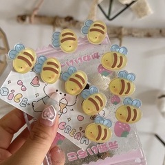 勤勉なミツバチのヘアピンかわいいアニメbbins甘い少女前髪子供の髪飾り側の学生ヘアピン