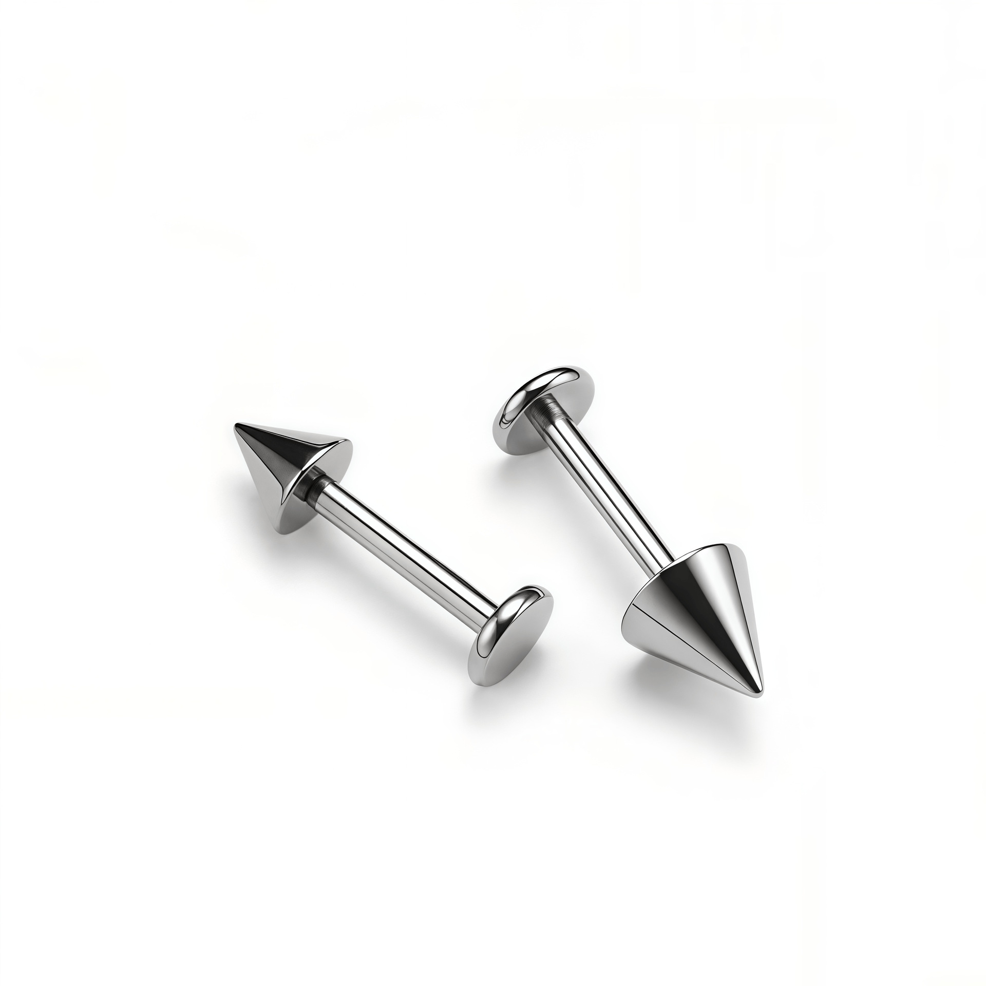 F136 Titanium Plug-In Pointed Cone Earrings Flats Rod Pins Devil Nails Lip Nails Eyebrow Nails G23 Titanium Piercing Jewelry detail image 8