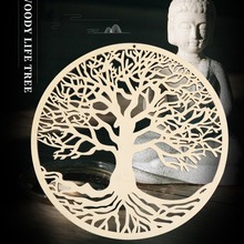 跨境木质生命树墙壁挂件装饰Tree Of Life Wall DecorWooden Han