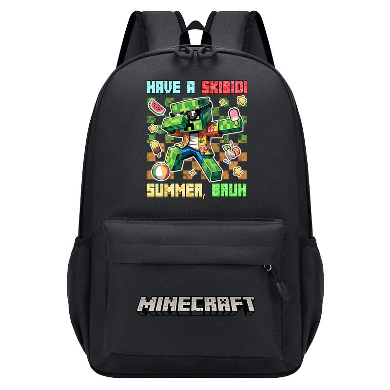Игровой рюкзак для Minecraft, школьный рюкзак, неординарный стиль, простой модный студенческий рюкзак