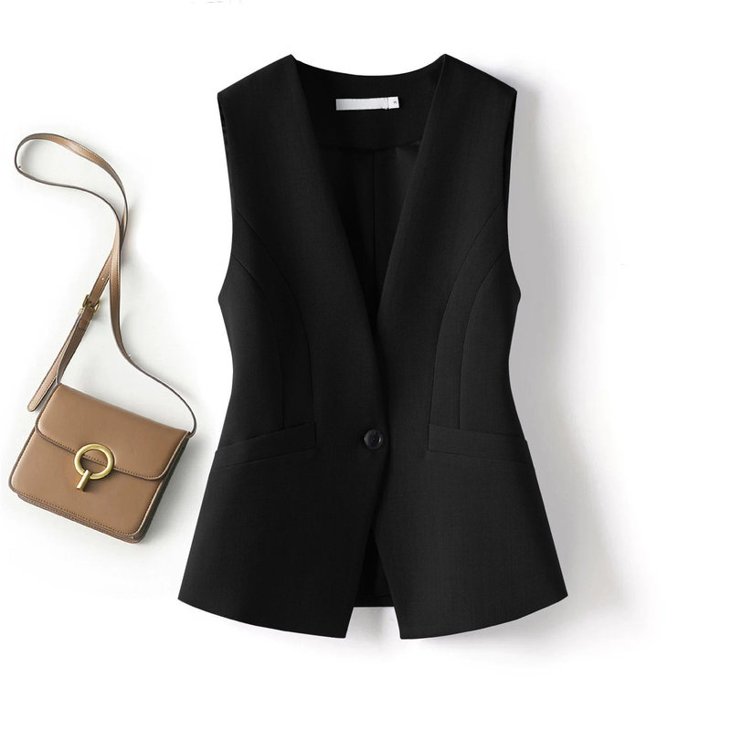 Gray High-End Suit Vest for Women, 2026 Spring New Style, Waist-Cinching, Slim-Fit, Slimming Vest Gray High-End Suit Vest for Women, 2026 Spring New Style, Waist-Cinching, Slim-Fit, Slimming Vest