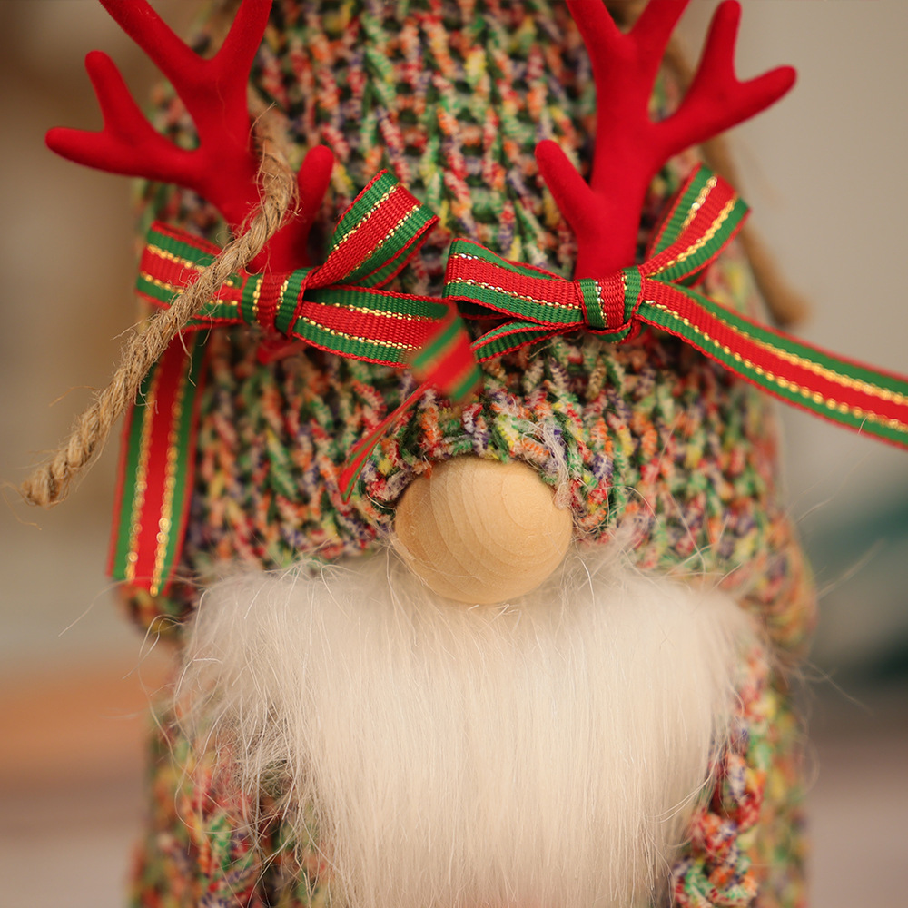 2025 muñeca sin rostro transfronteriza tejido de felpa caramelo árbol de Navidad muñeca enana muñeca de Navidad adornos de muñeca